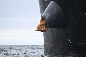 CARGO SHIP VEZHEN STOPPED OUTSIDE KARLSKRONA