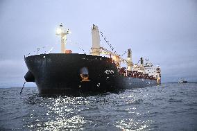 CARGO SHIP VEZHEN STOPPED OUTSIDE KARLSKRONA