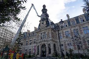 City Town Hall of the 12th arrondissement caught fire - Paris AJ