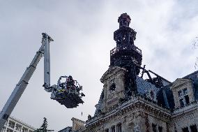 City Town Hall of the 12th arrondissement caught fire - Paris AJ