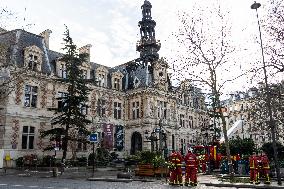 City Town Hall of the 12th arrondissement caught fire - Paris AJ