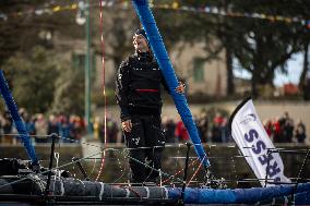 Vendee Globe - The arrival of Justine Mettraux - Les Sables d'Olonnes