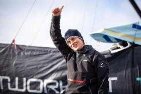 Vendee Globe - The arrival of Justine Mettraux - Les Sables d'Olonnes