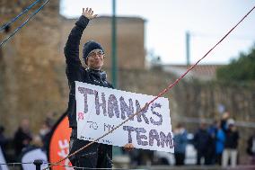 Vendee Globe - The arrival of Justine Mettraux - Les Sables d'Olonnes