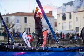 Vendee Globe - The arrival of Justine Mettraux - Les Sables d'Olonnes