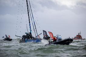 Vendee Globe - The arrival of Justine Mettraux - Les Sables d'Olonnes