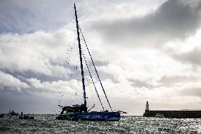 Vendee Globe - The arrival of Justine Mettraux - Les Sables d'Olonnes