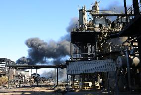 Refinery Fire In Khartoum - Sudan