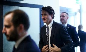Justin Trudeau Meets with Polish President Andrzej Duda in Auschwitz