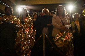 SYNAVI activists protest during Rachida Dati speech in Paris FA