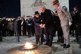 Ceremony for the 80th anniversary of the liberation of the Auschwitz extermination camp - Paris