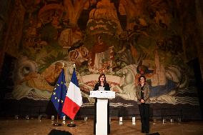 Rachida Dati New Year greetings speech in Paris FA