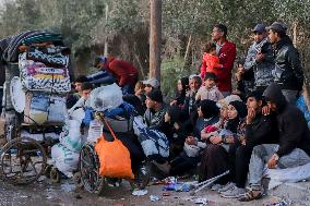 Displaced Palestinians Returned To Northern Gaza