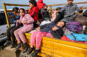 Displaced Palestinians Returned To Northern Gaza