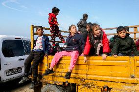 Displaced Palestinians Returned To Northern Gaza