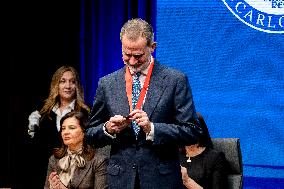 King Felipe VI Awarded With Honor Medal of Carlos III University - Madrid