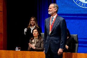 King Felipe VI Awarded With Honor Medal of Carlos III University - Madrid