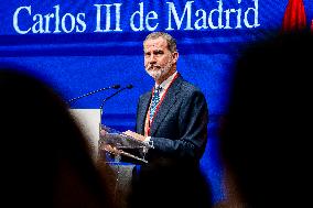 King Felipe VI Awarded With Honor Medal of Carlos III University - Madrid
