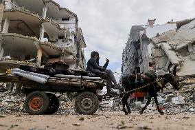 Views Of Rafah Show Widespread Destruction After Months Of War - Gaza