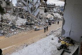 Views Of Rafah Show Widespread Destruction After Months Of War - Gaza