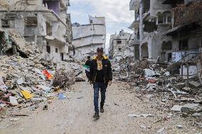 Views Of Rafah Show Widespread Destruction After Months Of War - Gaza