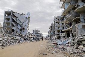 Views Of Rafah Show Widespread Destruction After Months Of War - Gaza
