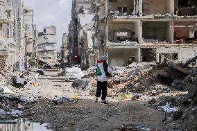 Views Of Rafah Show Widespread Destruction After Months Of War - Gaza