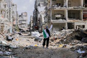 Views Of Rafah Show Widespread Destruction After Months Of War - Gaza