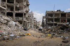 Views Of Rafah Show Widespread Destruction After Months Of War - Gaza
