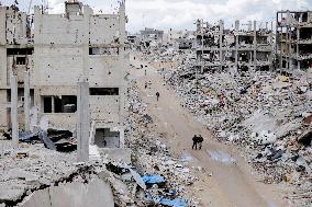 Views Of Rafah Show Widespread Destruction After Months Of War - Gaza