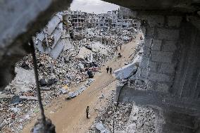 Views Of Rafah Show Widespread Destruction After Months Of War - Gaza