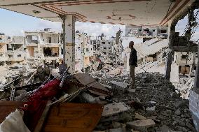 Views Of Rafah Show Widespread Destruction After Months Of War - Gaza