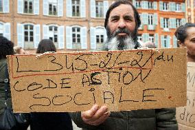 Gathering Against The Prefet'decision To Let Homeless People Outside Until Temperatures Reach Minus 10 C