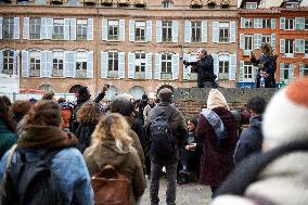 Gathering Against The Prefet'decision To Let Homeless People Outside Until Temperatures Reach Minus 10 C