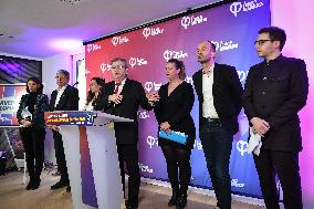 La France Insoumise presser in Paris FA