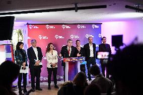 La France Insoumise presser in Paris FA