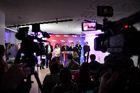 La France Insoumise presser in Paris FA