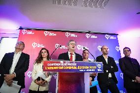 La France Insoumise presser in Paris FA