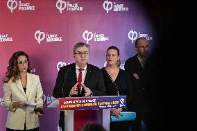 La France Insoumise presser in Paris FA