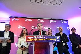 La France Insoumise presser in Paris FA