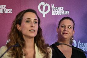 La France Insoumise presser in Paris FA