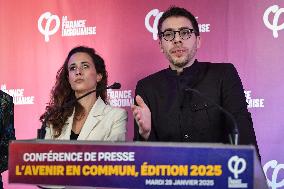 La France Insoumise presser in Paris FA