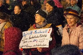 Demo Against Right Wing Extremism And Also CDU Top Candidator Friedlich Merz's Statement In Wuppertal