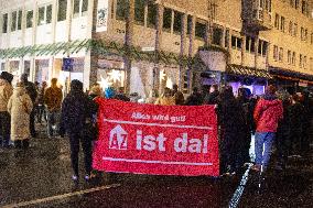 Demo Against Right Wing Extremism And Also CDU Top Candidator Friedlich Merz's Statement In Wuppertal