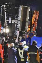 Rescue operation at sinkhole in eastern Japan