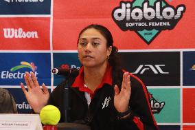 Megan Faraimo Diablos Rojos Pitcher Press Conference