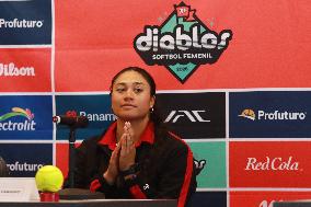 Megan Faraimo Diablos Rojos Pitcher Press Conference