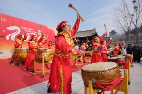 Gongs And Drums Performance in Yuncheng