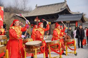 Gongs And Drums Performance in Yuncheng