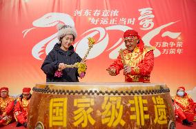 Gongs And Drums Performance in Yuncheng